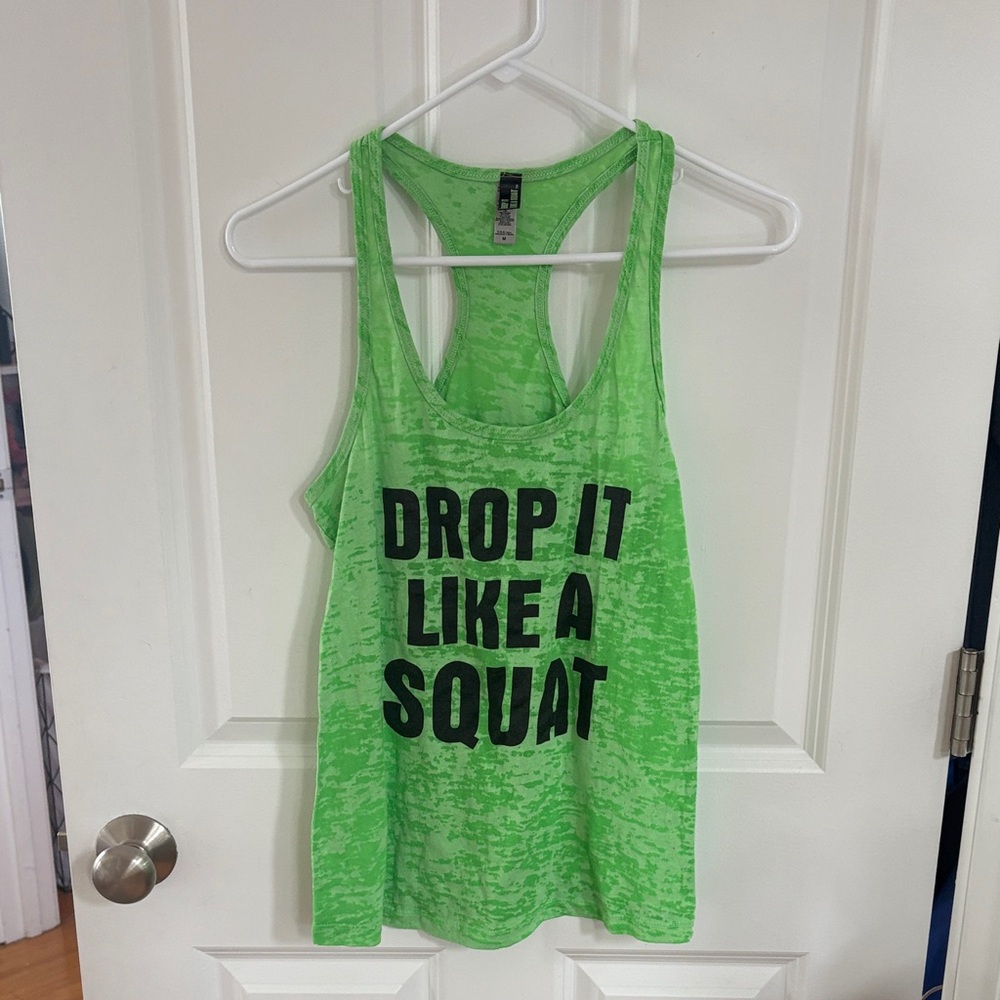 Green Graphic Tank Top